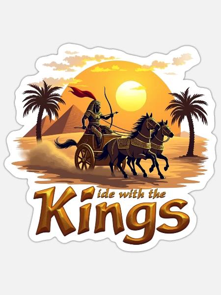 Pharaoh’s Chariot – Ride with the Kings - Sticker - white matte