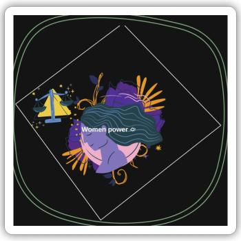 Women Power: Bold Balance Emblem - Sticker - white matte - Front