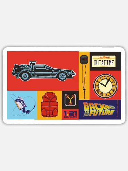 Back To The Future Starter Kit - Sticker - white matte