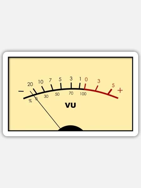 Vu Meter - Sticker - white matte
