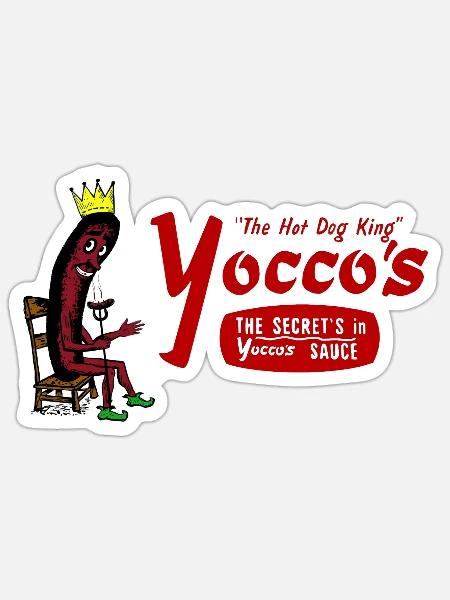 yocco's the hot dog king - Sticker - white matte