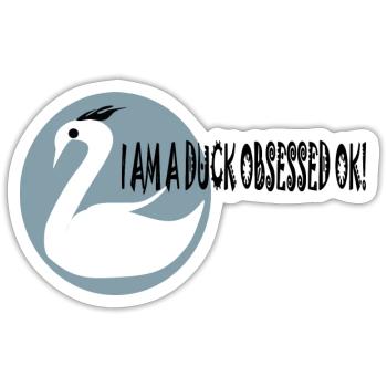 DUCKY DESIGN - Sticker - white matte - Front