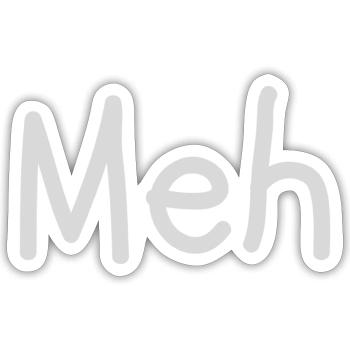 Meh dark funny - Sticker - white matte - Front