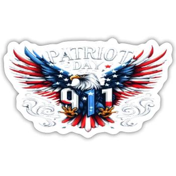 Patriot Day 911" - Sticker - white matte - Front