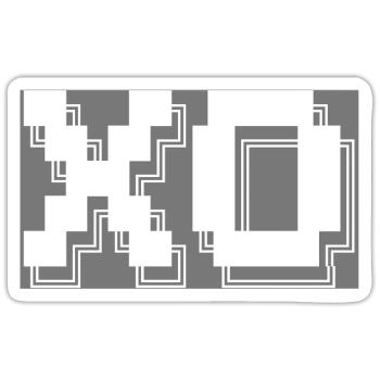 XO Pixel Art Tech - Sticker - white matte - Front
