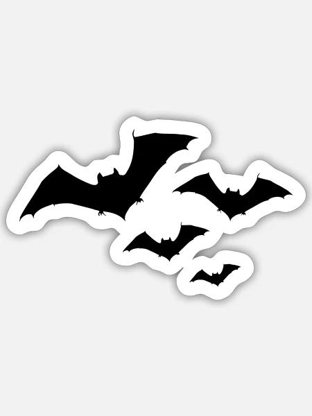 Bat Bats 1c - Sticker - white matte