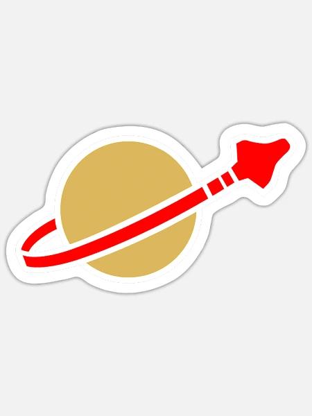 Retro Spaceman Brick Toy Kids & Lego Fan Gift - Sticker - white matte