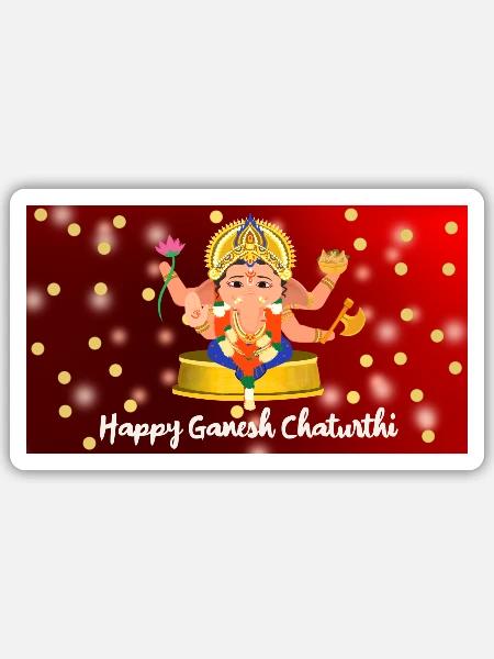Jai Ganesh Chaturthi - Sticker - white matte