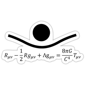 Formula of General Relativity - Sticker - white matte - Front