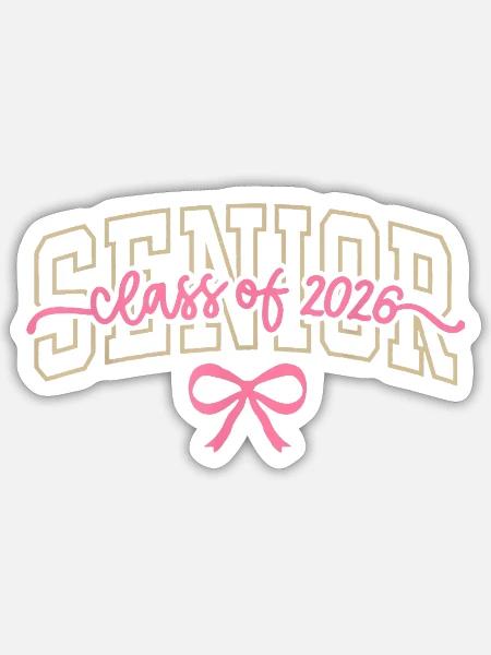 Class of 2026 Graduation Tee for High School  - Sticker - white matte