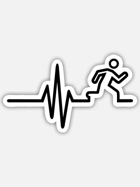 Running - Sticker - white matte