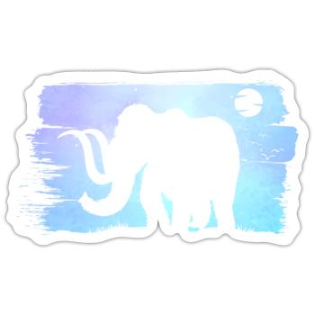 Prehistoric Animal Mammoth Lover - Sticker - white matte - Front