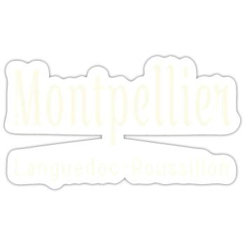 Montpellier Languedoc-Roussillon France French - Sticker - white matte - Front