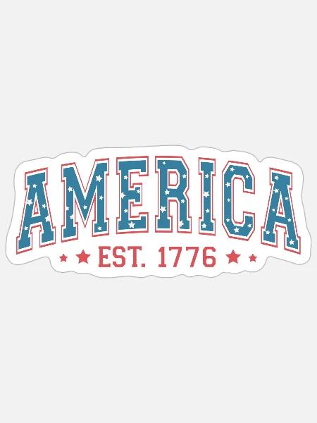 America Est 1776 - Sticker - white matte