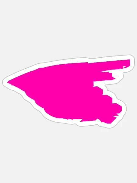 pink art - Sticker - white matte