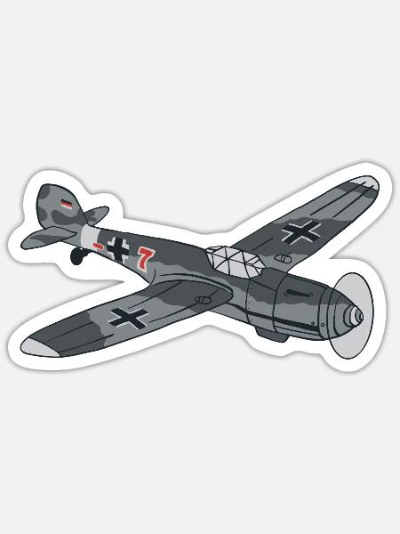 War-fighter jet plane War-fighter jet plane inspir - Sticker - white matte
