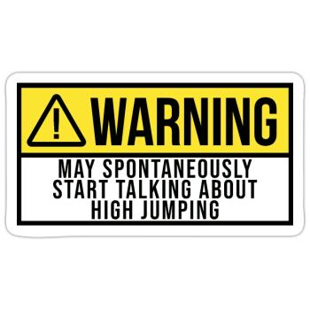 Start Talking About High Jumping - Sticker - white matte - Front