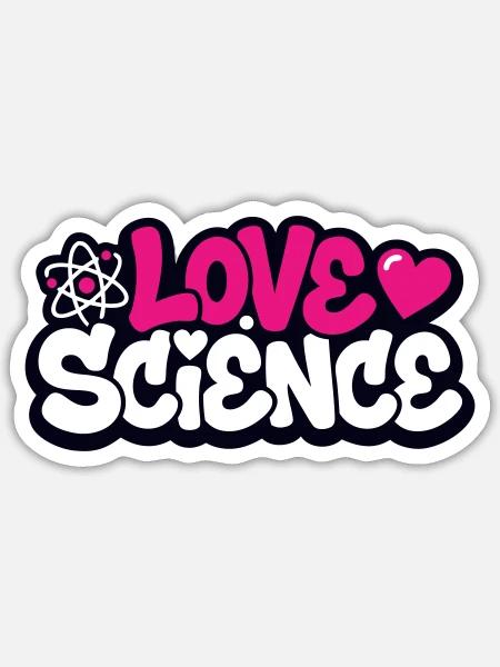 Love Science Schriftzug Logo - Sticker - white matte