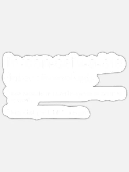 The Princess Bride Inconceivable Definition - Sticker - white matte