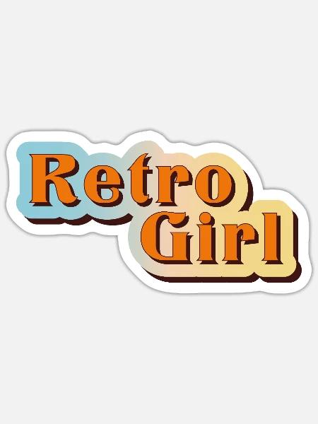 Retro Girl Aesthetic  - Sticker - white matte