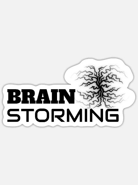 BRAIN STORMING "BLACK" - Sticker - white matte