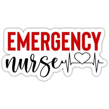 Emergency Nurse - Sticker - white matte - Front