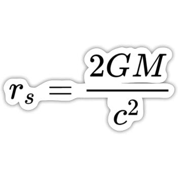 Schwarzschild Radius General Relativity - Sticker - white matte - Front