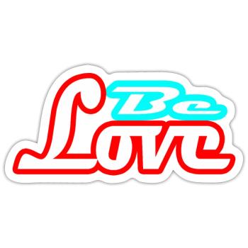 be love - Sticker - white matte - Front