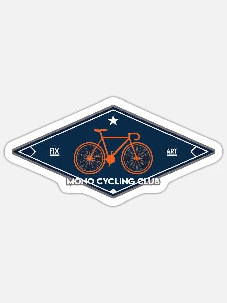 Bike Club Triangle Blue - Sticker - white matte