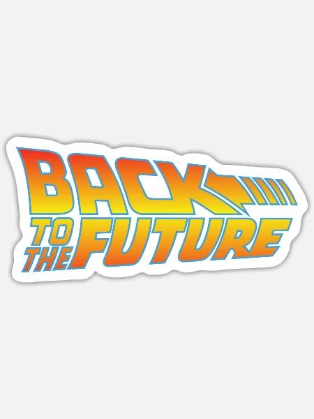 Back To The Future Logo - Sticker - white matte