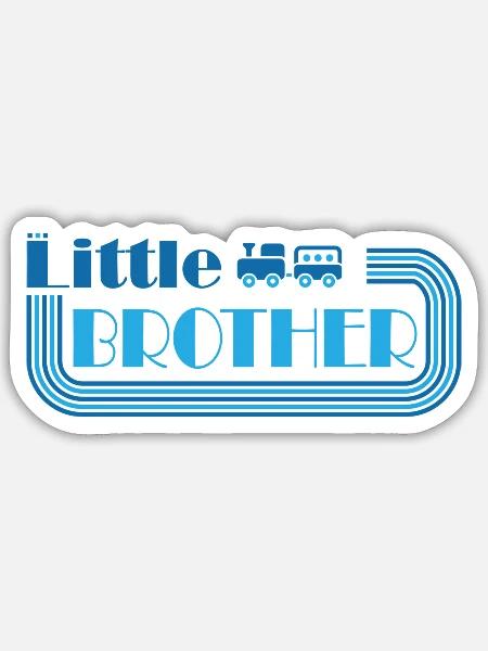 Little brother gift - Sticker - white matte