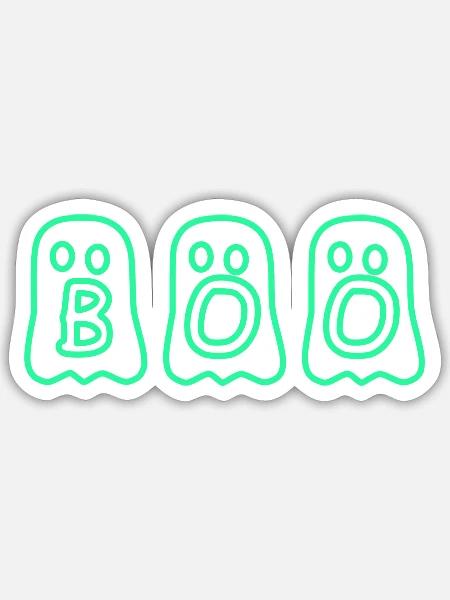 Neon Ghosts retro Copy - Sticker - white matte