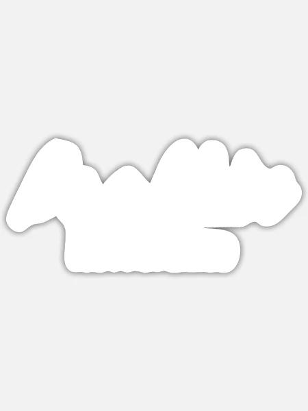 - Sticker - white matte
