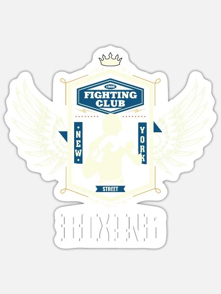 Fighting club - Boxing - Sticker - white matte