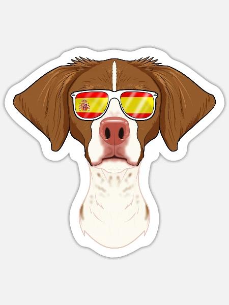 Brittany I Spain Sunglasses I Spanish Flag - Sticker - white matte