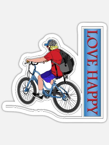 Swamp Rabbit Bike Cruise - Sticker - white matte