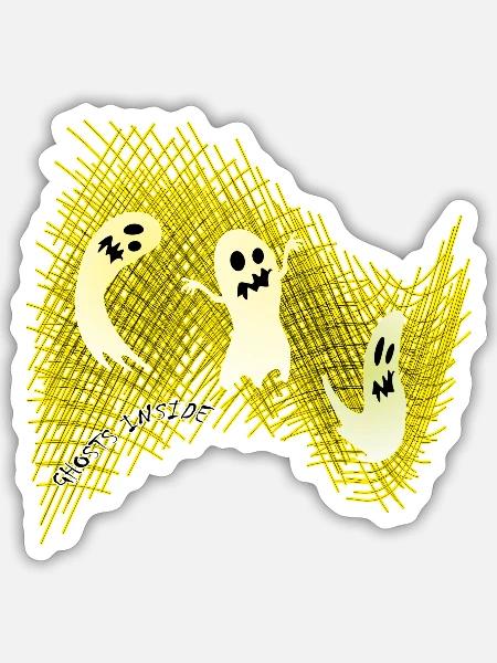 Ghosts Inside - Sticker - white matte