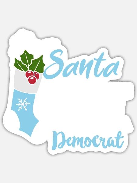 Democrat Christmas - Sticker - white matte