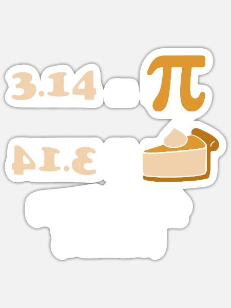 Pi Day 3.14 Pi Symbol Nerdy Geek - Coincidence? I - Sticker - white matte