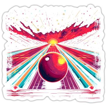 Retro Bowling Alley - Sticker - white matte - Front