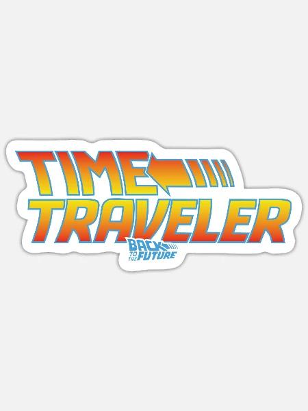 Back To The Future Time Traveler - Sticker - white matte