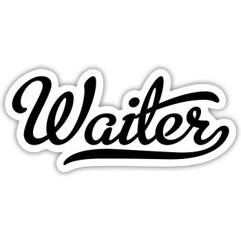 Waiter - Sticker - white matte - Front