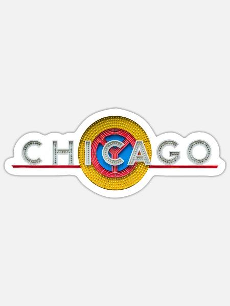 Chicago Theatre Sign Day - Sticker - white matte