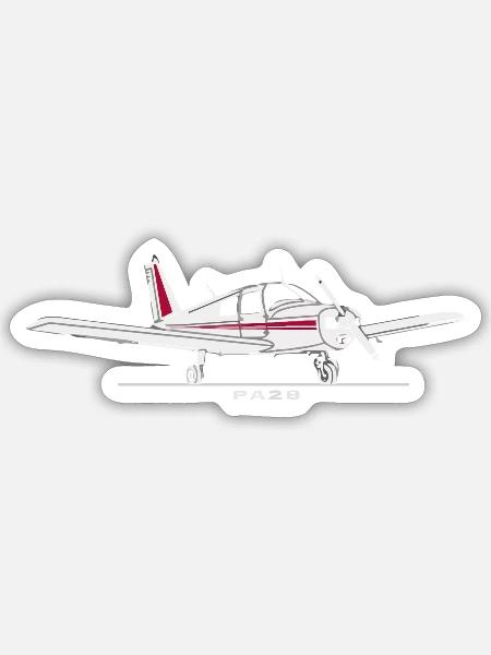 Piper PA28 Portrait Skies - Sticker - white matte