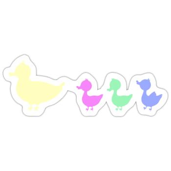 Mother Duckie Yellow - Sticker - white matte - Front