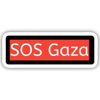 SOS Gaza - Sticker - white matte - Front