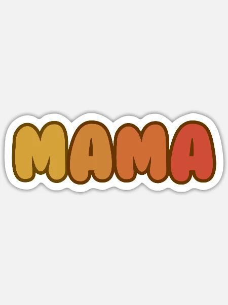 Mama Gradient Letters - Sticker - white matte