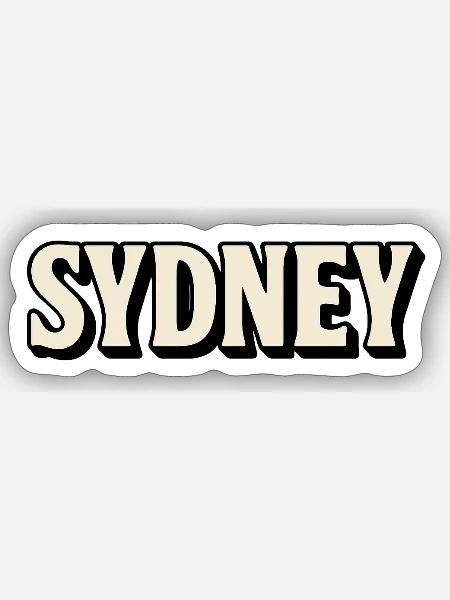 Sydney Retro Bold Lettering - Sticker - white matte