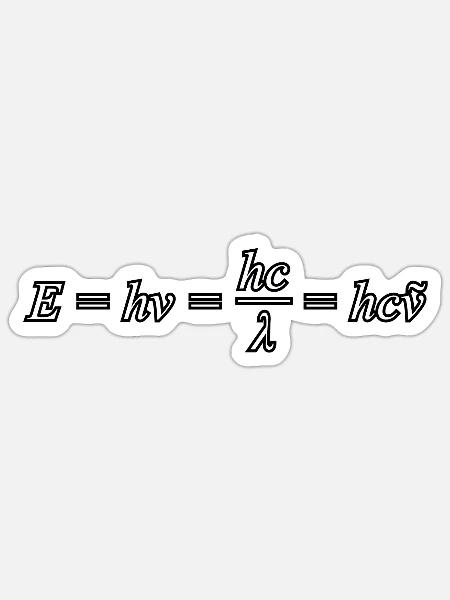 Planck relationship equations - Sticker - white matte