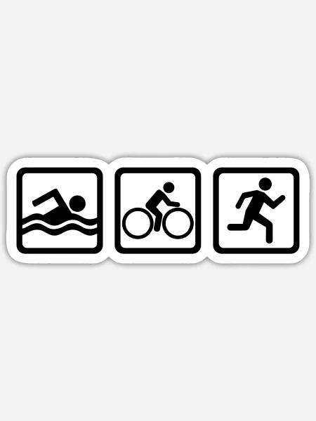Triathlon - Sticker - white matte
